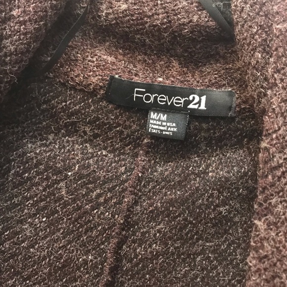 Forever 21 Wrap dark purple Cardigan sz Medium - Picture 4 of 9